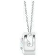 thumbnail image 2 of Angara Natural Round Diamond Pendant Necklace for Women in 14K White Gold (Size-5.1mm) - Diamond Solitaire Pendant Necklace, 2 of 8