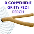 thumbnail image 2 of 1391 Large Double Pedi Perch - Wooden Rough Grit Conditioning Cage Perch, 2 of 6