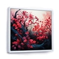 thumbnail image 2 of Designart "Minimalist Botanical Leaves In Red And Black" Leaves Floater Framed Canvas Wall Art, 2 of 5