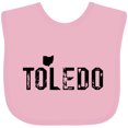 thumbnail image 3 of Inktastic Toledo, Ohio Distressed Font Boys or Girls Baby Bib, 3 of 4