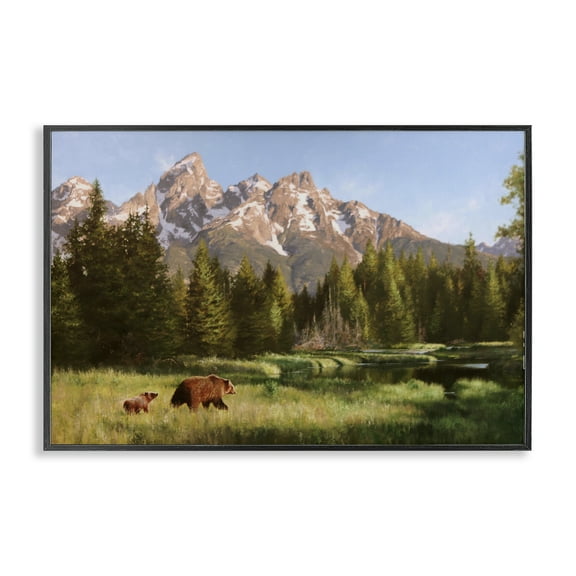 Stupell Industries Taking The Scenic Route Landscape & Nature Painting Black Framed Art Print Wall Art, 18 x 12