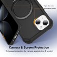 thumbnail image 2 of Dteck for iPhone 14 Case with Screen Protector, Compatible with MagSafe Shockproof Invisible Magnetic Ring Stand Military-Grade Heavy Duty Protection Phone Case, Black, 2 of 7