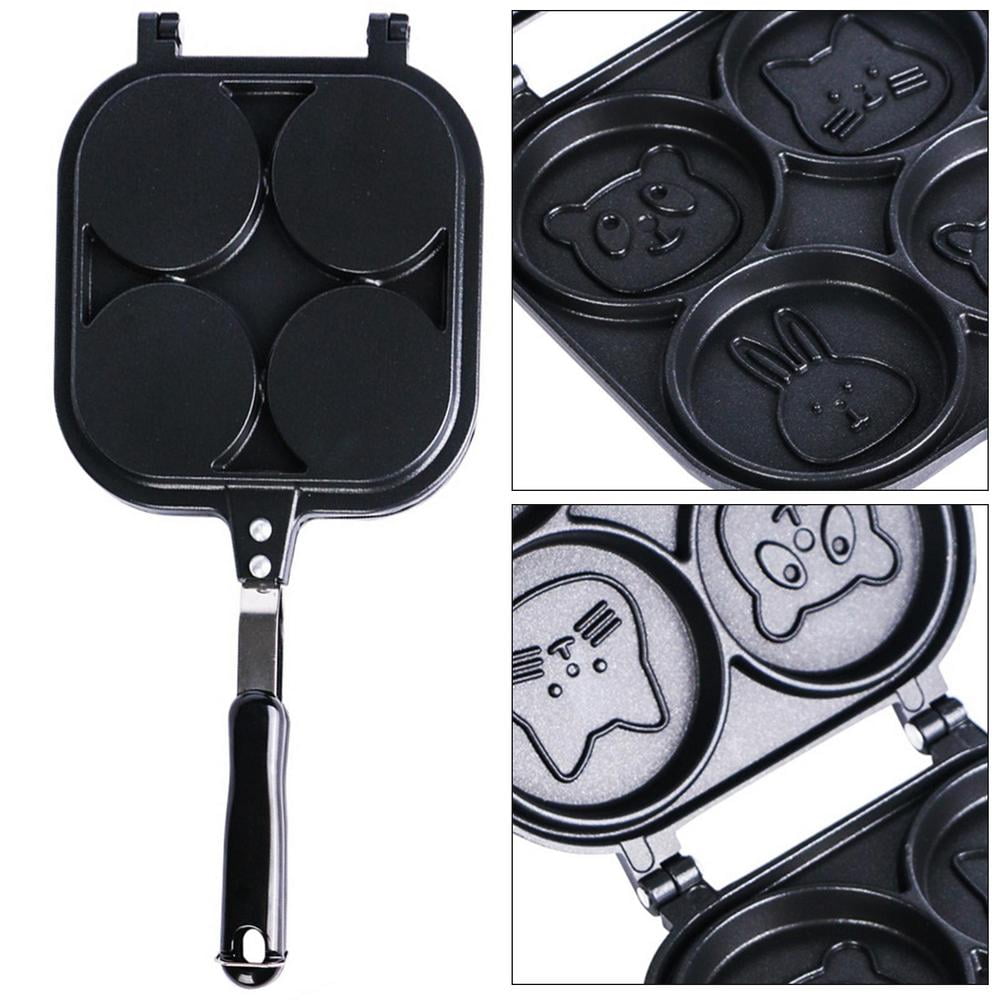 Pancake Pan Maker - Double Sided Nonstick Maker with 4 Small