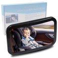 thumbnail image 5 of Marretoo Baby Car Mirror with Wide Clear View, Shatterproof Car Seat Mirror for Infant Newborn Baby Kids in Rear Facing Backseat, Black, 5 of 9