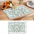 thumbnail image 6 of Yellow Lemon Placemats Set of 6 Tree Leaf Branch Summer Watercolor Blue Place Mats Indoor Wipeable Table Mats Washable Cloth Dining Table Placemats for Kitchen Holiday Party Home Decor 13x19 Inch, 6 of 9