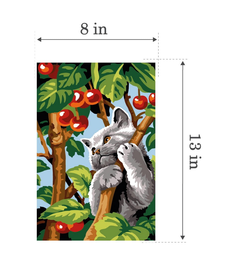 Needlepoint canvas for halfstitch without yarn Branch Games Unit SEU928.396 Seg De Paris Printed Tapestry Canvas