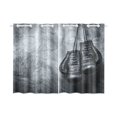 thumbnail image 3 of MKHERT Old Boxing Gloves Window Curtain Kitchen Curtains Window Treatments 26x39 inch,Set of 2, 3 of 3