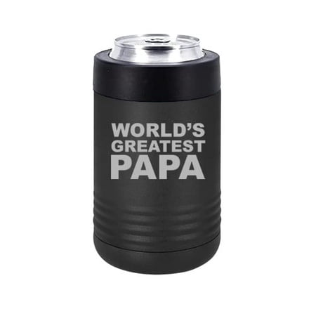 

Can and Bottle Cooler Insulator Stainless Steel Double Wall Vacuum Insulated Beverage Drink Holder Worlds Greatest Papa