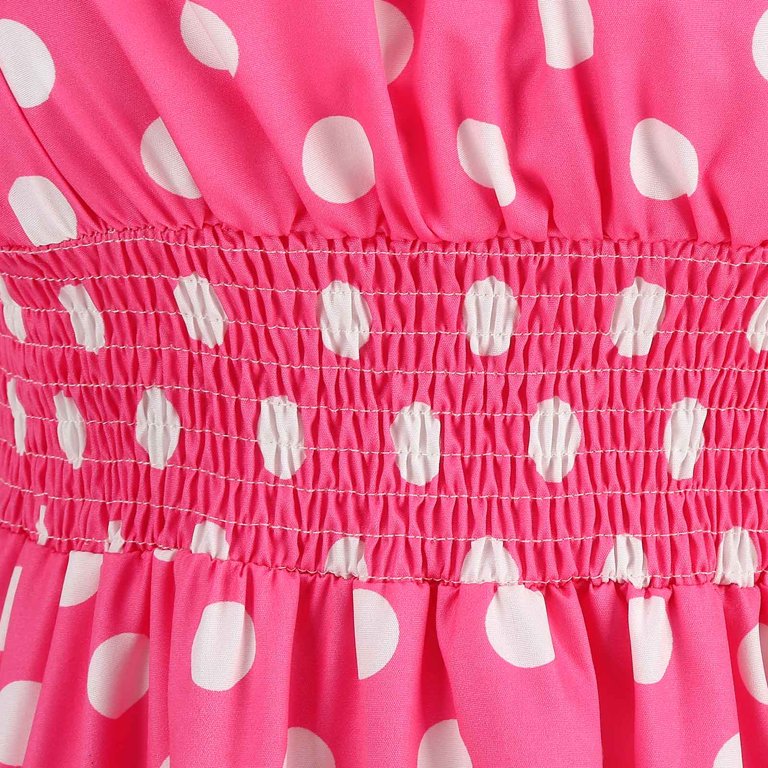 hot pink polka dot dress Carmine Polka Dot Micro Mini Dress