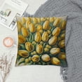 thumbnail image 2 of COMIO Yellow Tulips Flowers Pillowcases Nature Floral Print Pillow Case Decorative Throw Pillow Cover for Home Sofa Office White, 2 of 5