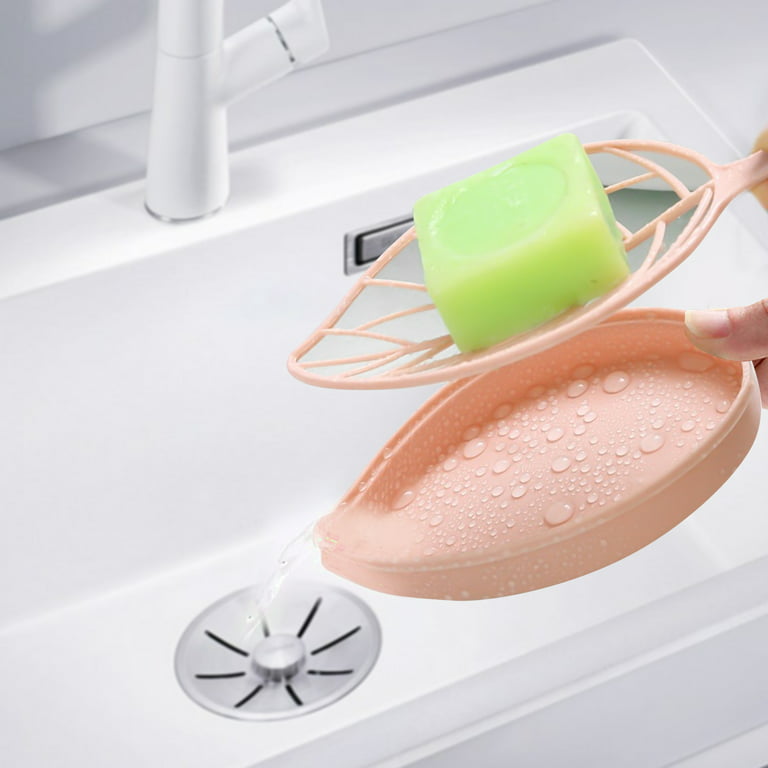 Suction Cup Soap Dish Box For Bathroom Shower Soap Holder With Drain  Portable Leaf Shape Toilet Laundry Soap Rack Tray For Basin - AliExpress