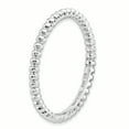 thumbnail image 3 of Sterling Silver Stackable Expressions Rhodium Beaded Ring Size 5, 3 of 3