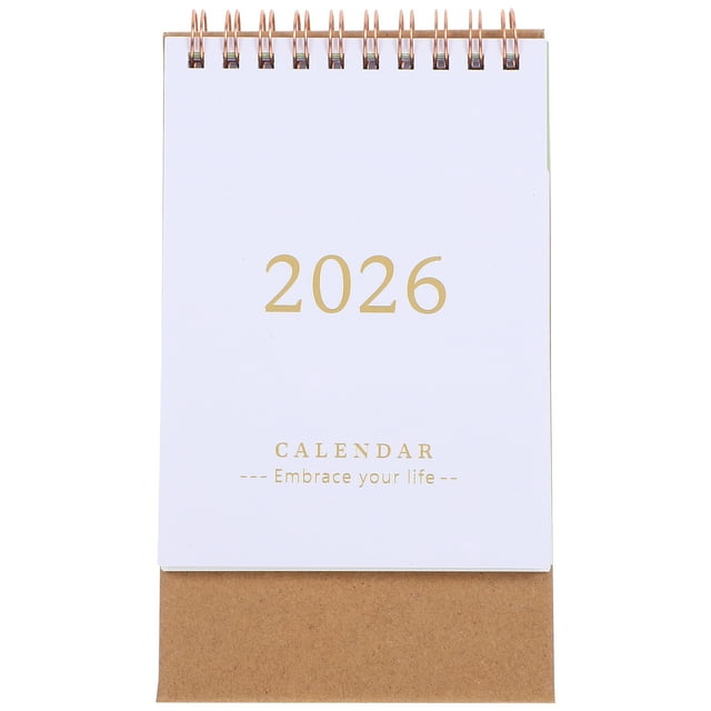 ColoMX Calendario de escritorio plegable de pie 2026, planificador diario, calendario de escritorio plegable para la escuela, la oficina, organización y planificación, color rojo oscuro