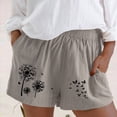 thumbnail image 2 of Trendfront Women's High Waisted Dandelion Graphic Print Shorts Loose Fit with Pockets Casual Summer Everyday Shorts, 2 of 3