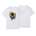 thumbnail image 6 of ZHISHIMINGJUN Smocked White Shirt with Few Small Blue Flowers Clustered Around A Blue Flower Semi-Formal Round Neck Short Sleeve Resort Wear for a Luxe Look, 6 of 6