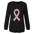 thumbnail image 4 of Homenesgenics Breast Cancer Awareness Shirts Plus Size for Women and Men Women Fashion Print Round Neck Long Sleeve T-Shirts Sweatshirts Black XL, 4 of 4