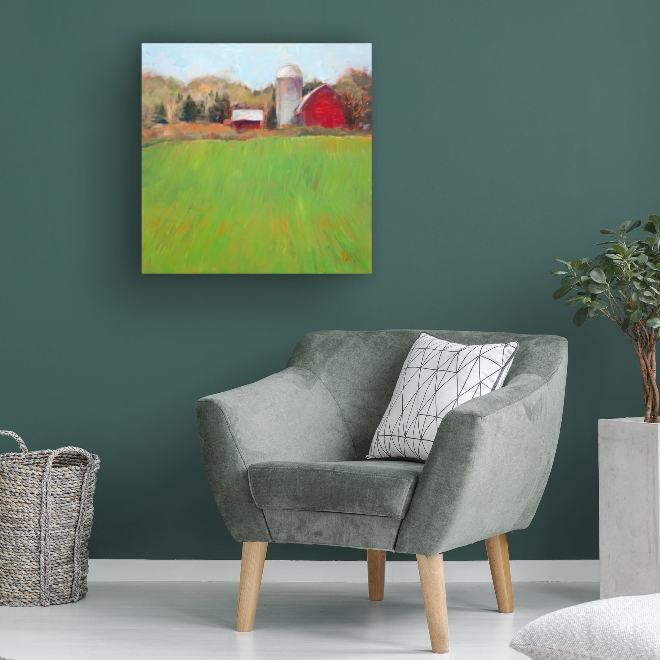 Canvas Wall Art - Sally Hootnick 'Spring Green' Wall Art for Living Room, Bedroom, or Office Décor by Trademark Fine Art - 24 x 24 Inches