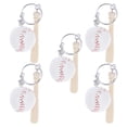 thumbnail image 2 of Miangastore 5Pcs Baseball Key Chain Sports Fan Keychains Timber Key Rings Beige 2.95X1.38X1.38in, 2 of 8