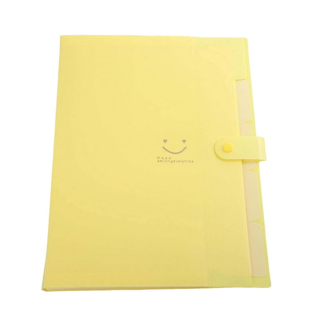 Colour Tab Expanding File Folder 5 Pockets Durable A4 Letter Size Organizer Water Dividers Home//School Document Holder