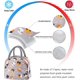 thumbnail image 3 of BRILLAR Bolsa de almuerzo con aislamiento, amplia y abierta, organizador refrigerador resistente al agua y a prueba de fugas para mujeres, hombres, niñas y niños, perfecto para picnics al ai, 3 of 5
