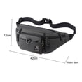 thumbnail image 4 of Bolsa De Pecho Bolsa de pecho para hombre, bolsas cruzadas de nailon seguras para senderismo, montañismo (gris), 4 of 7