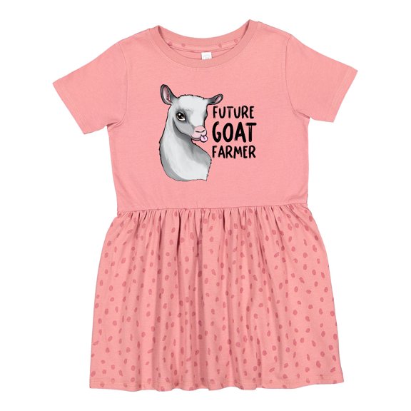 Inktastic Future Goat Farmer Girls Toddler Dress