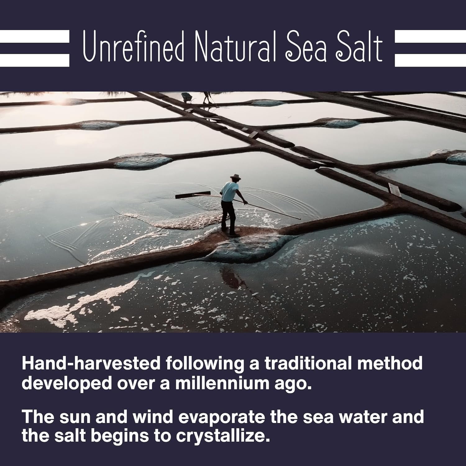 Le Marinier Celtic Salt Organic Grey Coarse, 1.1lb - 18oz Pack of 2. Mineral Rich Unrefined French Sea Salt 100% Natural, Hand Harvested (1.1lb Grey Coarse - Pack of 2)