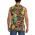 thumbnail image 4 of Easygdp Robot and Monsters Men's Breathable Tank Tops Sleeveless Sporty T Shirts for Basketball, Mountaineering, Bodybuilding -Large, 4 of 8