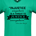 thumbnail image 4 of Inktastic Injustice Anywhere is a Threat to Justice Everywhere- Martin Luther King Jr. Women's V-Neck T-Shirt, 4 of 5