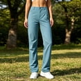 thumbnail image 4 of Hvogkswy Outdoor Hiking Pants Women, Solid Color Straight Leg Cargo Pants Loose Lightweight Casual Breathable Travel Pants with Pockets, 4 of 5