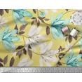thumbnail image 2 of Soimoi Rayon Fabric Leaves & Wild Flower Print Fabric by Yard 42 Inch Wide, 2 of 3