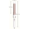 thumbnail image 3 of Double Ceramic 1-Inch Curling Iron, Barrel Creates Classic Curls, Hair Curler for Use on Short, Medium, & Long Hair, White/Rose Gold, 3 of 4