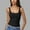 Black, variant on EchfiProm Womens T-Shirts Trendy Square Neck Tops Sleeveless Solid Pullover Slim Y2K for Ladies