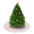 thumbnail image 3 of 36 Inch Christmas Tree Skirt – Velvet Plush Tree Mat, Soft Thickened Polyester with Red Ties, Single-Sided Printing, Available in 30in/36in/48in, Perfect for Holiday Xmas Tree Decoration, 3 of 7