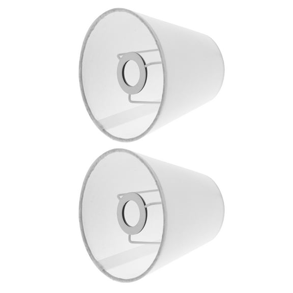 MERRYHAPY 2Pcs 14.0x14.0x5.1in White Cloth Lampshade for Floor Lamp