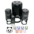 thumbnail image 1 of Panda Face Icon Self-Inking Rubber Stamp Ink Stamper - Sky Blue Ink - Small 3/4 Inch, 1 of 7