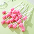 thumbnail image 2 of Pink Disposable Oral Care Sponge swabs for Daily Use with Hexagon Shape and High Water Absorption 250 Pcs, 2 of 8