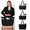 Black, variant on Puffy Tote Bag for Women,Shoulder Bag with Laptop Compartment Water Bottle Holder,Casual Totes for Ladies,Nurse,Doctor,Teacher,College,Lightweight Handbag for Travel,Work,Shopping(Pink)
