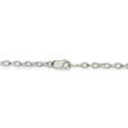 thumbnail image 3 of White Sterling Silver bracelet Rolo chain 18 in 3 mm, 3 of 5