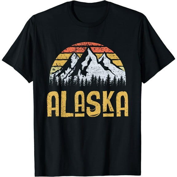Vintage Retro Alaska U.S. Mountains Glacier T-Shirt