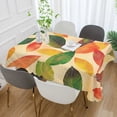 thumbnail image 2 of Yayeee Tablecloths 54" x 54" Rectangle Wrinkle Resistant Party Table Cover, Green Retro Autumn Leaves, 2 of 8
