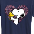 thumbnail image 3 of Peanuts - Snoopy Woodstock Xo Heart - Women's Short Sleeve Graphic T-Shirt, 3 of 6