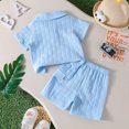 thumbnail image 3 of HWJAD Toddler Baby Boy 2 Piece Summer Outfit Short Sleeve Polo Shirt and Shorts Set Infant Casual Clothes 6M-3Y, 3 of 9