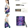 thumbnail image 3 of ZUXONGSY Daisy Flower Butterfly Galaxy Print Crossbody Satchel Bag for Women Bucket Bag Purse Set Large Bucket Handbag with Leather Wallet, 3 of 4
