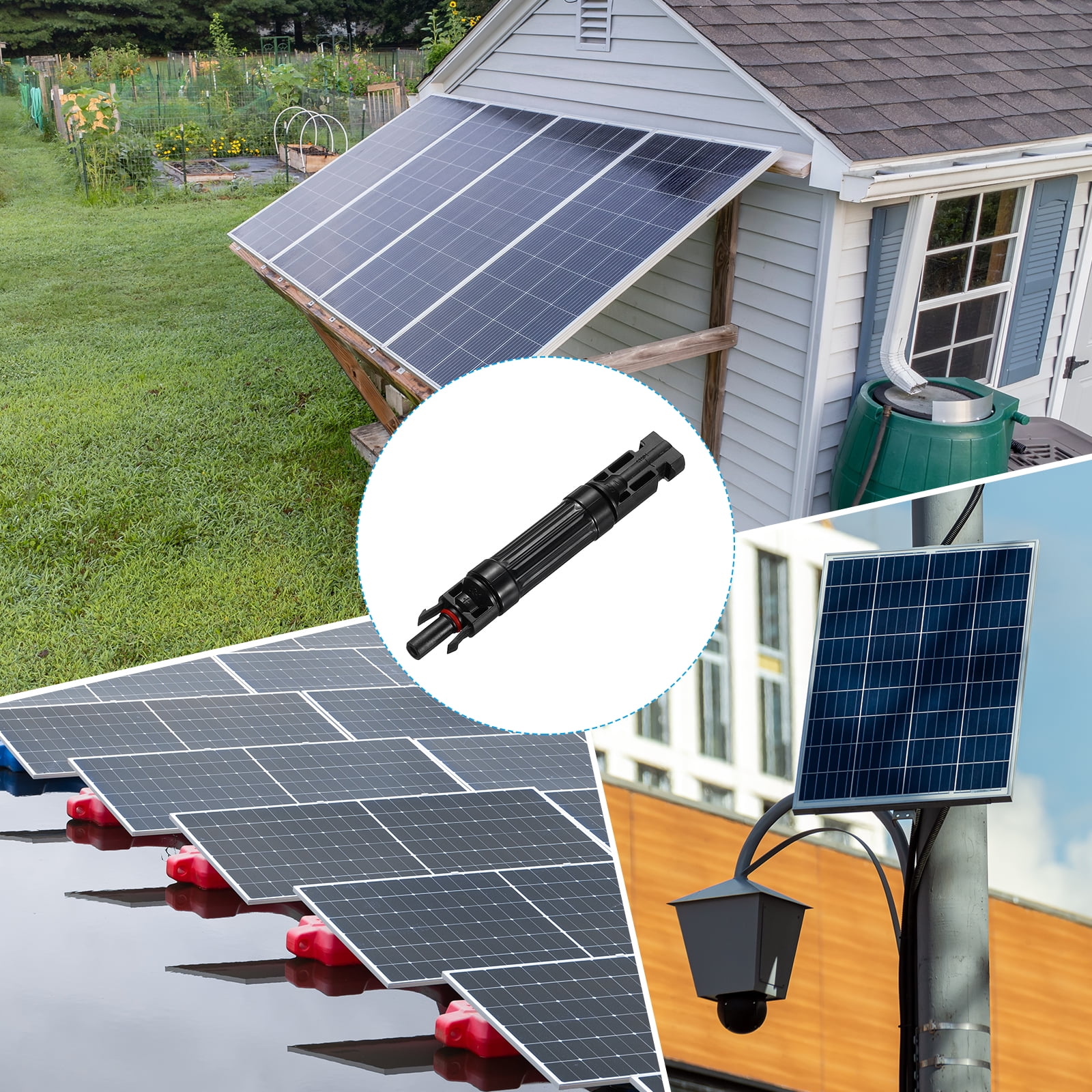 5 Pcs Solar Fuse Holder 15A 1000V Waterproof PV In-Line Fuse Holders with Fuse