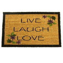 Rubber-Cal  "Live, Laugh, Love" Novelty Contemporary Doormat, 18 x 30-Inch
