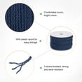 thumbnail image 2 of Uxcell 22 Yards Soft Twisted Rope Trim, 3mm/0.12" Navy Blue Polyester Twisted Silk Rope Cord for DIY Craft, 2 of 2
