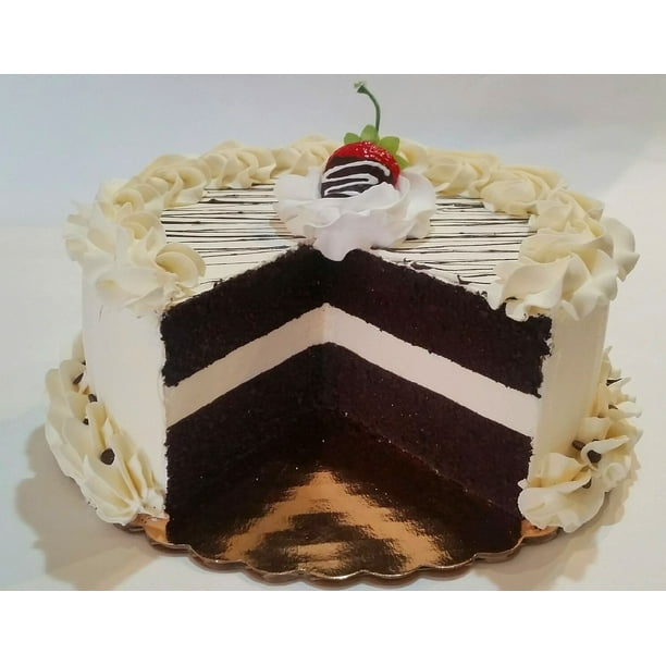 Large Sliced Fake Cake Display 9" Vanilla/ Chocolate Decoration Prop