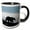 Black/White, variant on 3drose, Canada, Nunavut Territory, Silhouette of Polar Bear Walking, 11oz Two-tone Red Mug