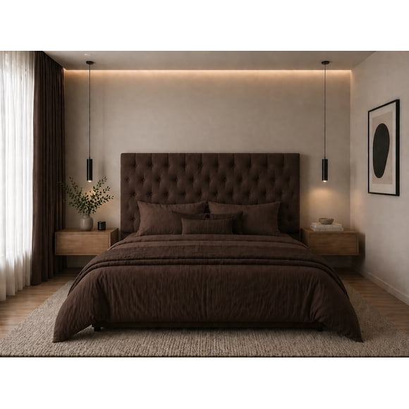 Cabecera El Bazar Store Capitonada Soho Queen Chocolate 10 cm 150 cm